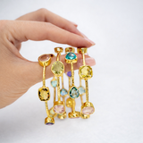 Multi gemstone bangle