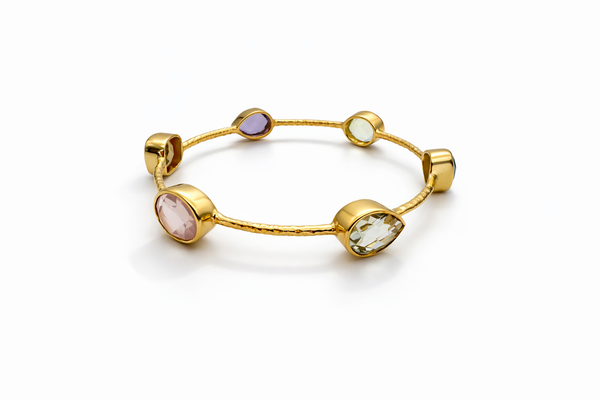 Multi gemstone bangle