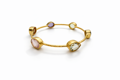 Multi gemstone bangle