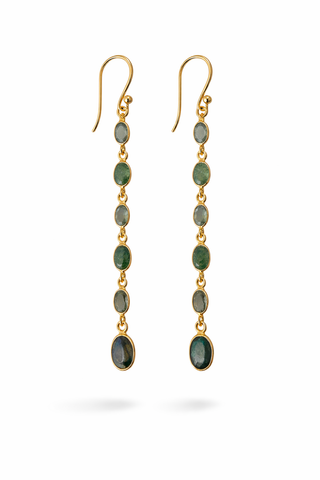 Labradorite cascade drop earrings