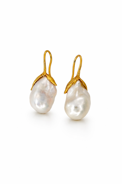 Baroque pearl drop earrings