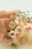 Clear quartz and LG diamond earrings