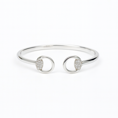 Polly medium cuff with diamonds